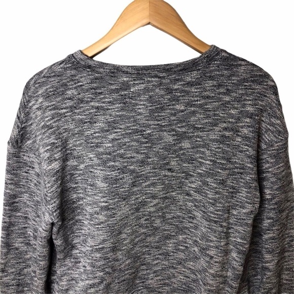 Madewell Textured Crewneck Sweatshirt Size Small Gray Slub Knit - Picture 7 of 10